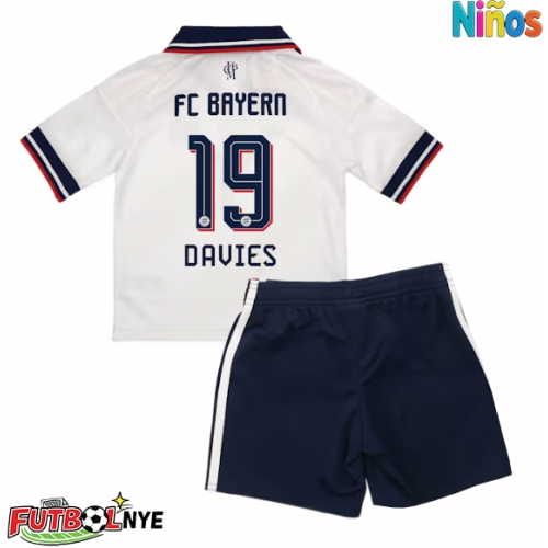 Camiseta Bayern Munich Alphonso Davies #19 Visitante Equipación para niños 2026-27 manga corta (+ pantalones cortos)